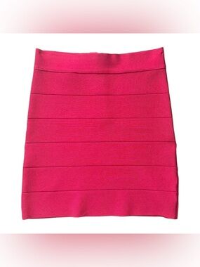 Y2K BEBE True Red Bandage Stretch Mini Skirt